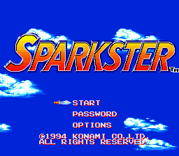Sparkster - Rocket Knight Adventures 2 (Japan) Title Screen